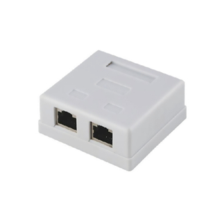 MT-5828 Single Dual Port STP Type RJ45 Keystone Jack Network Surface Box