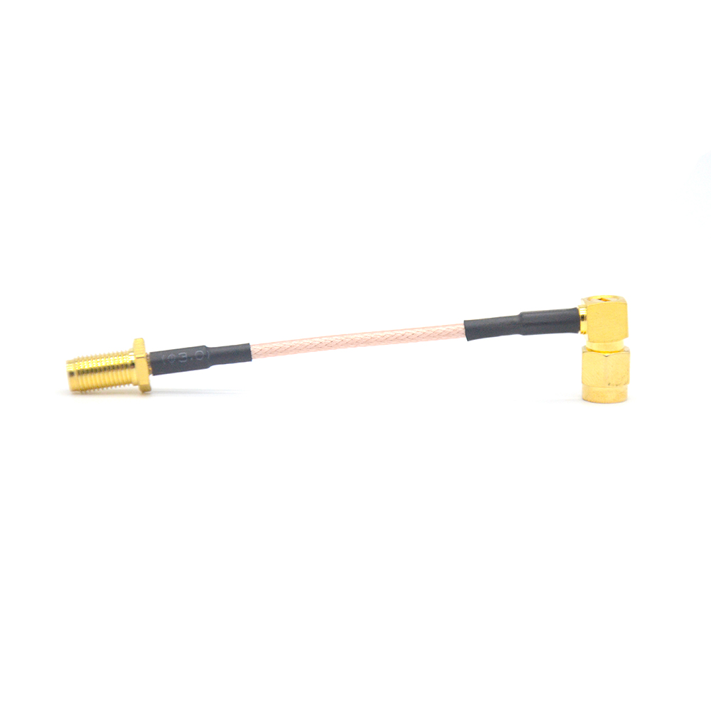 MT-7216 8CM RG316 RF Cable Outer Screw Inner Hole Female SMA To L Type SMA Male Connector Coaxial Cable