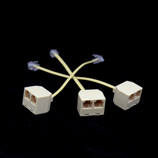 MT-5402 Original High Quality RJ11 6P4C US Male To Dual Female with Cable Telephone One-to-two Extension Cable