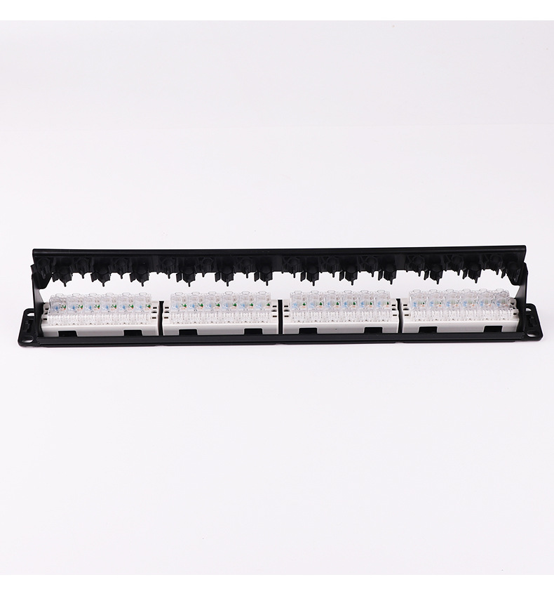 MT-4029 Unshielded Category 6 Category 6a Network Patch Panel 24 Port Network Patch Panel with Dust Door