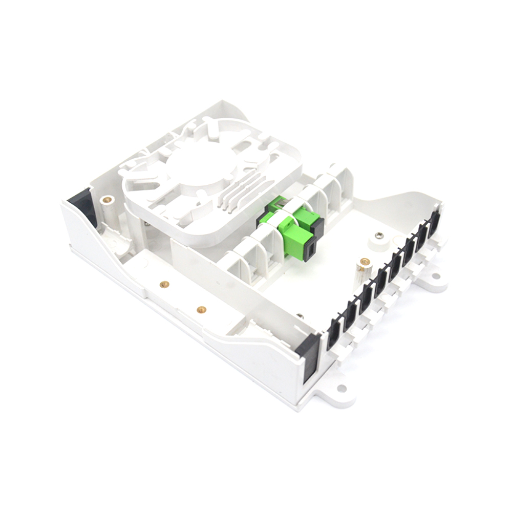 MT-12272 Indoor Plastic Type 8 Core Integrated with Splice Trays FTTH Fiber Optic Distribution Terminal Box