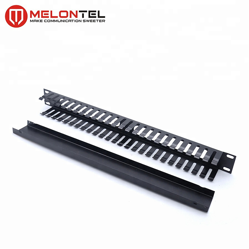 MT-4464 1U 19 Inch Cable Organizer Cable Management With Metal Cover Cable Manager