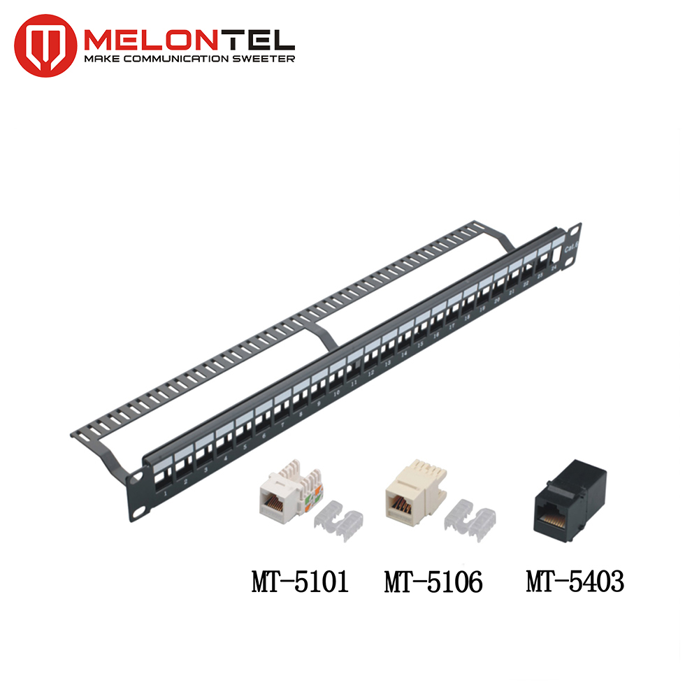 MT-4201 24 Port Unloaded Blank Patch Panel with Cable Manager