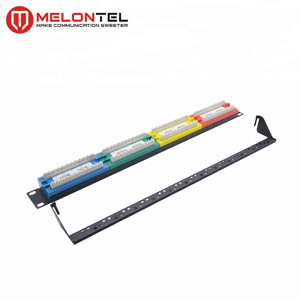 MT-4011 19 Inch 1U 24 Port Patch Panel Patch Panel With Color Plate CAT.5E CAT.6