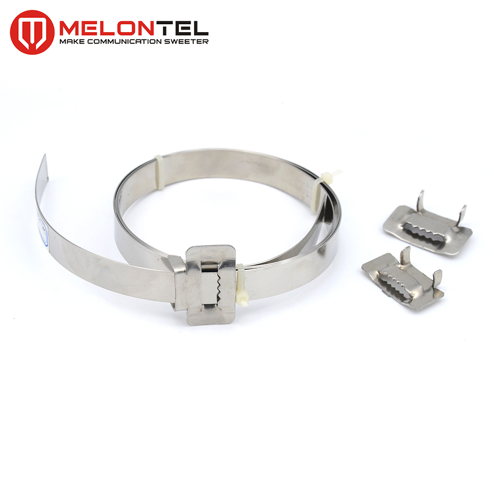 MT-1707 Stainless steel ftth accessories steel belt hoop hose clamp